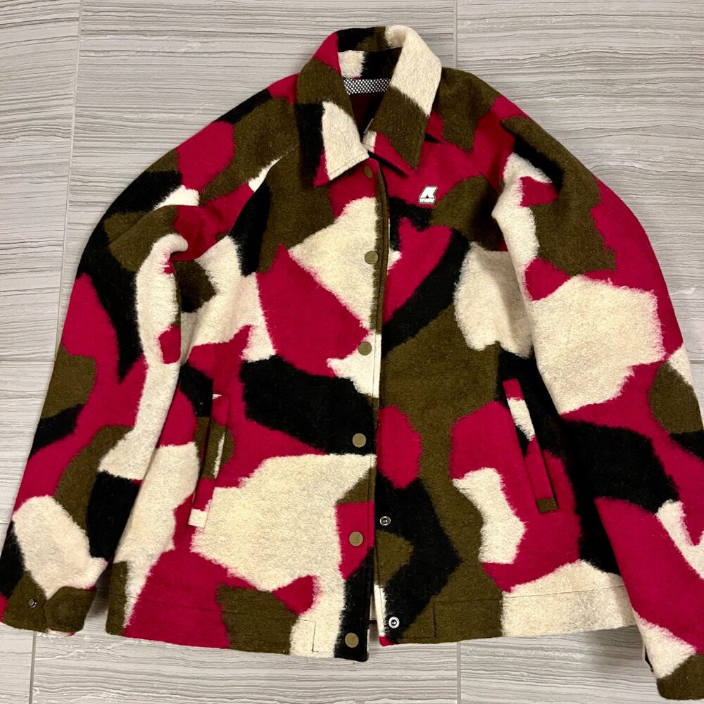 K-way Wool Blend Jacket RARE! - Picture 3 of 8